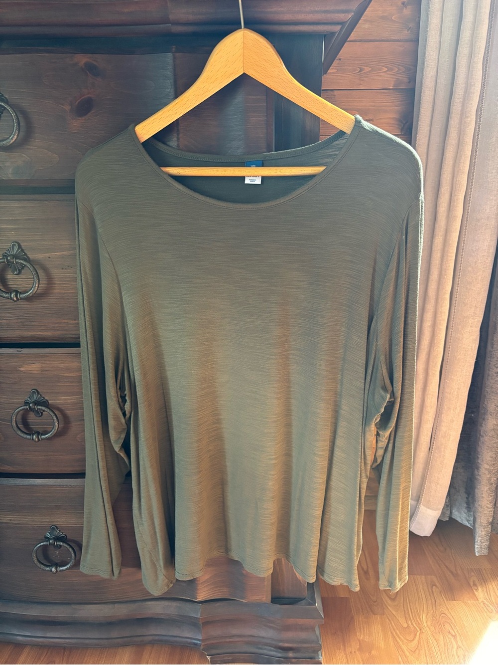 Old Navy Hunter Green Long Sleeve Top, Luxe, Size XL